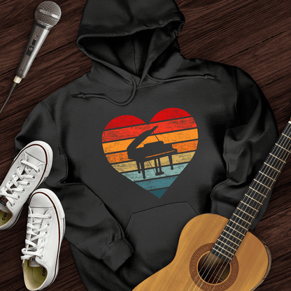 Printify Hoodie Black / S I Love Piano Hoodie