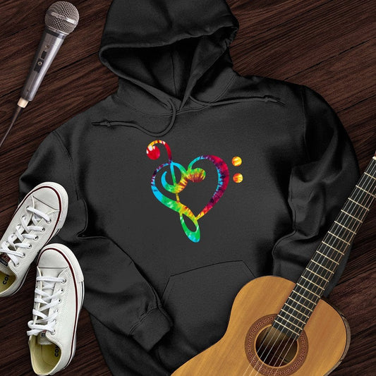 Printify Hoodie Black / S Love Notes Hoodie