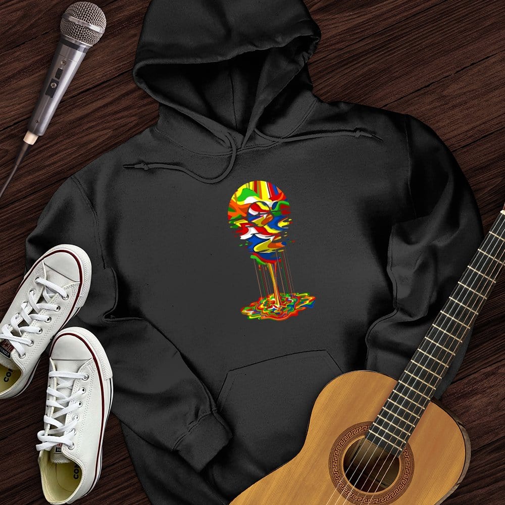 Printify Hoodie Black / S Melting Rainbow Vinyl Hoodie