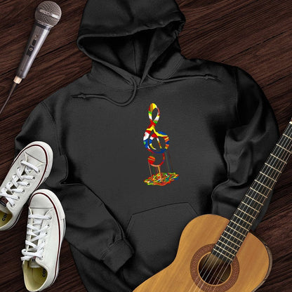 Printify Hoodie Black / S Melting Treble Clef Hoodie