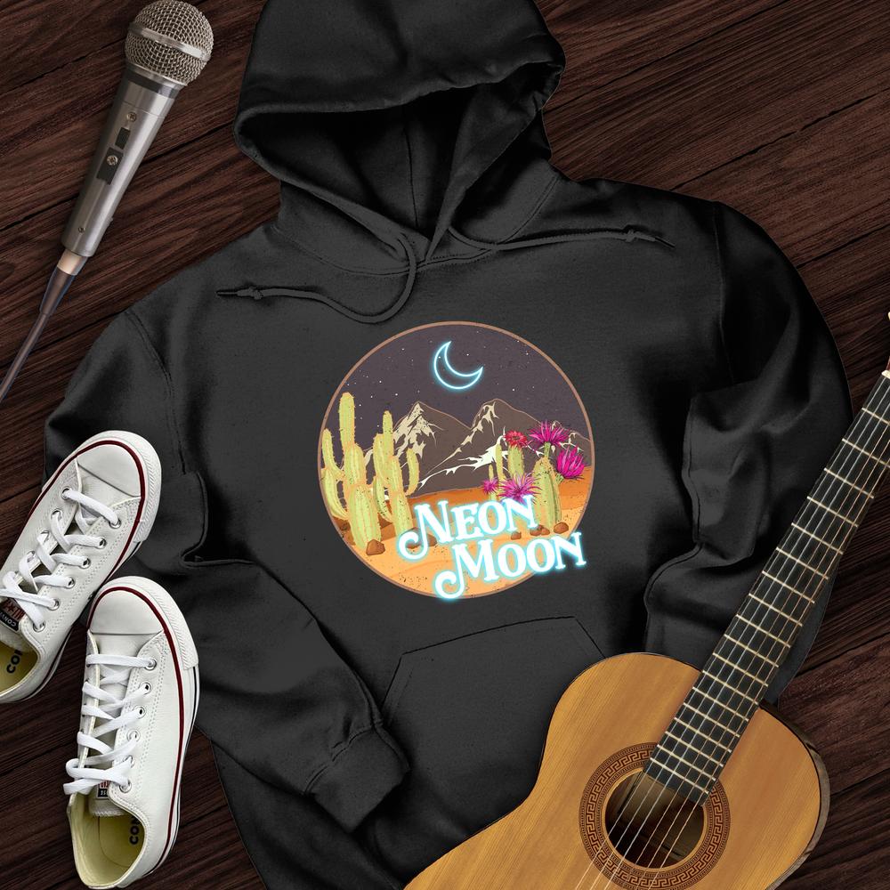 Printify Hoodie Black / S Neon Moon Hoodie