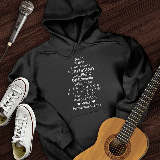 Printify Hoodie Black / S Piano Forte Hoodie