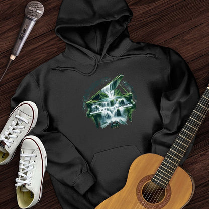 Printify Hoodie Black / S Piano Waterfall Hoodie