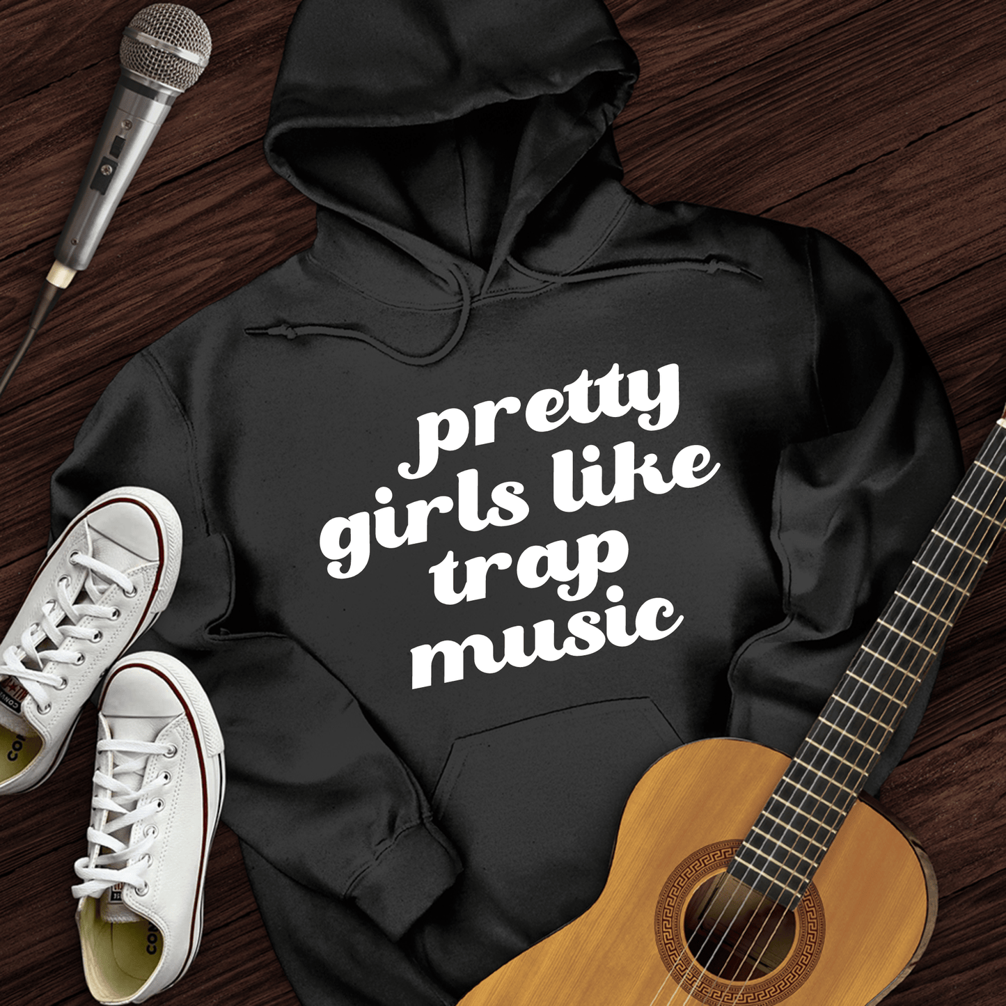Printify Hoodie Black / S Pretty Girls Like Trap Music Hoodie