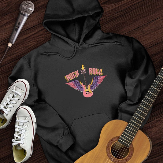 Printify Hoodie Black / S Rock and Roll is Pink Hoodie