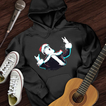 Printify Hoodie Black / S Rock and Roll Santa Hoodie