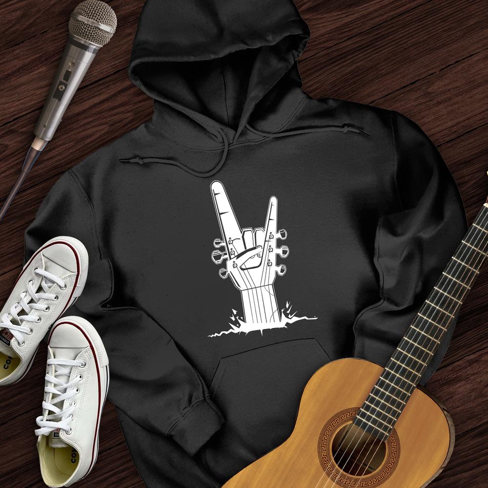 Printify Hoodie Black / S Rock on Guitar Hoodie