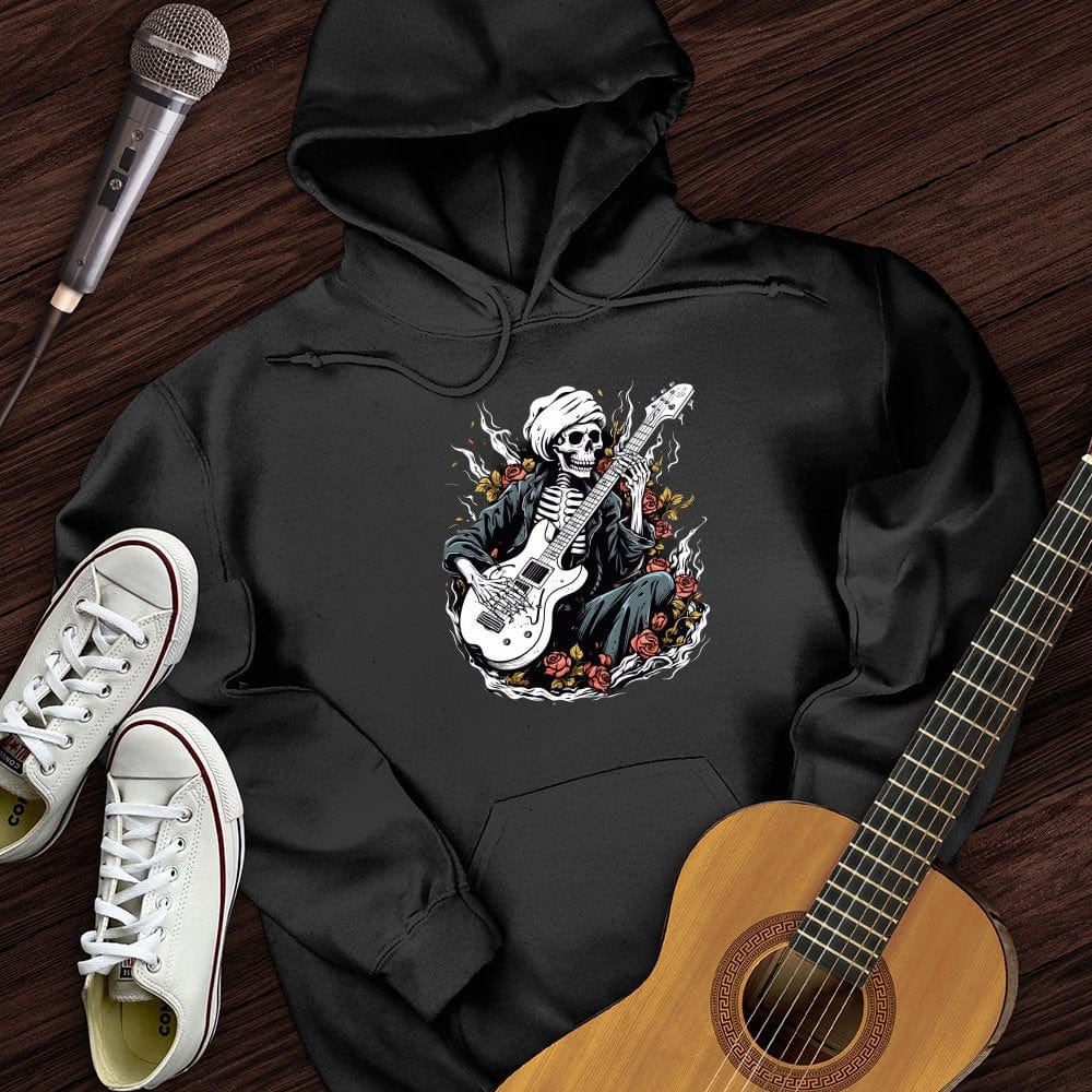 Printify Hoodie Black / S Skeleton Playing Music Hoodie