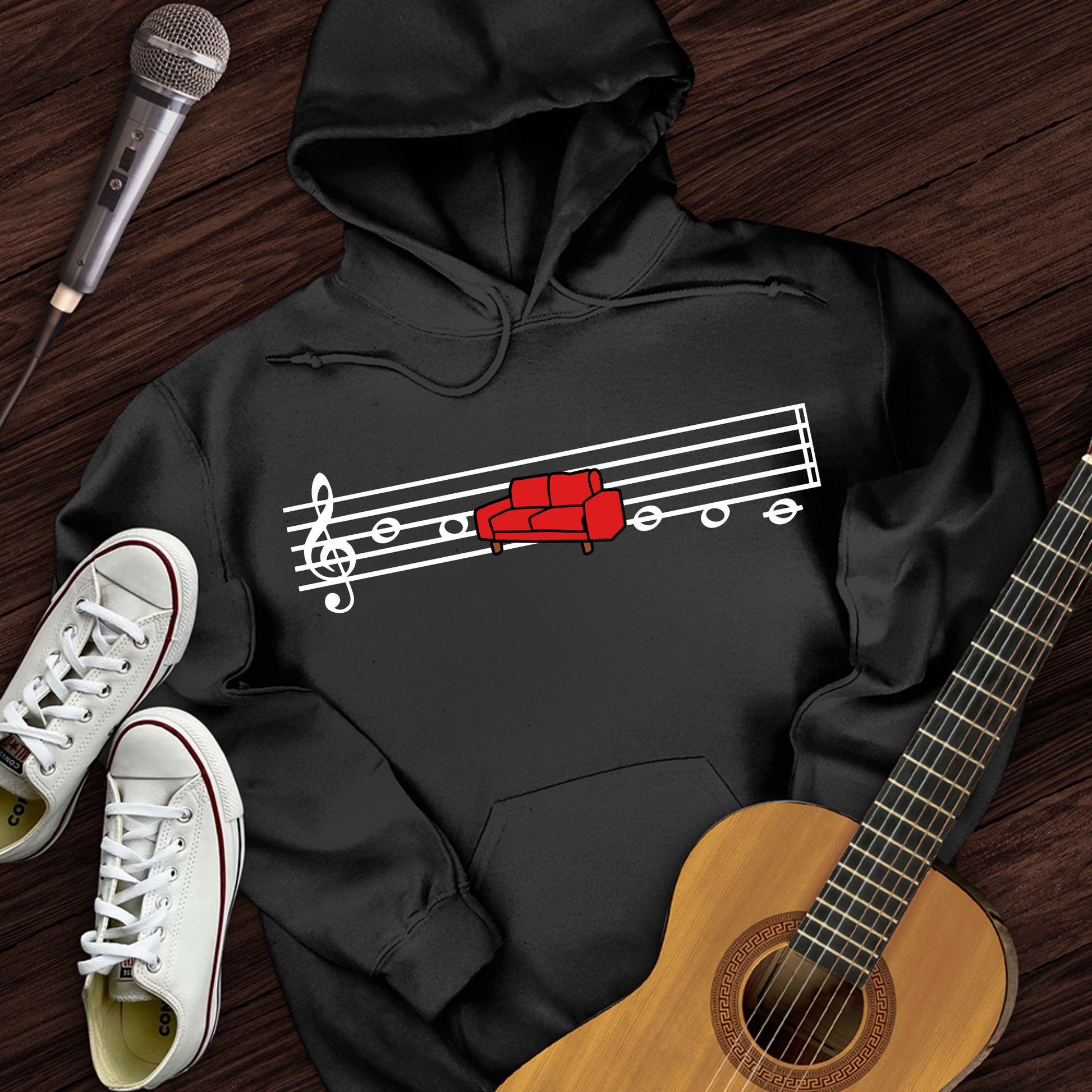Printify Hoodie Black / S Sofa Mi Re Do Hoodie