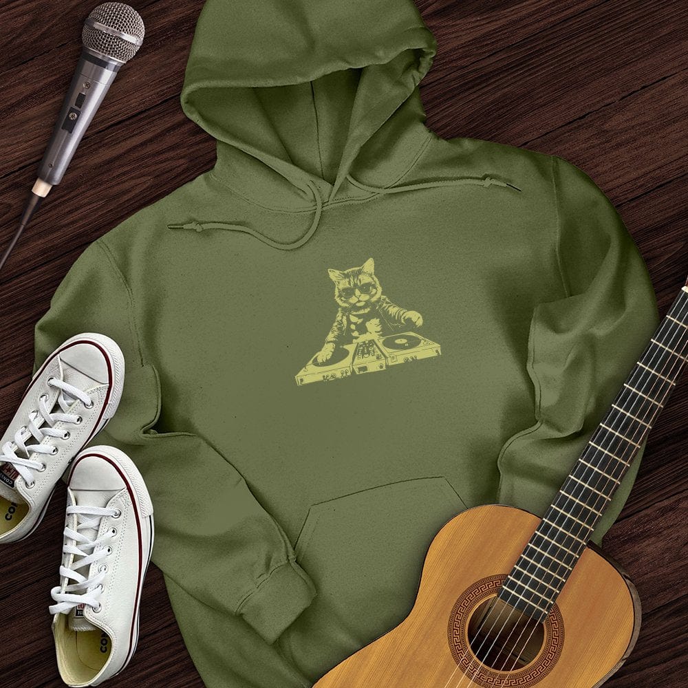 Printify Hoodie Cat DJ Hoodie