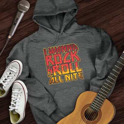 Printify Hoodie Dark Heather / S All Night Hoodie