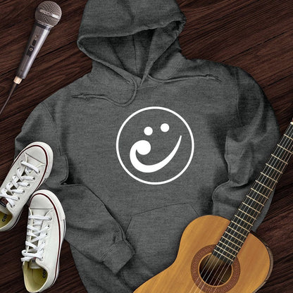 Printify Hoodie Dark Heather / S Bass Face Hoodie