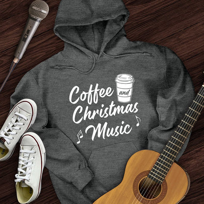 Printify Hoodie Dark Heather / S Coffee and Christmas Hoodie