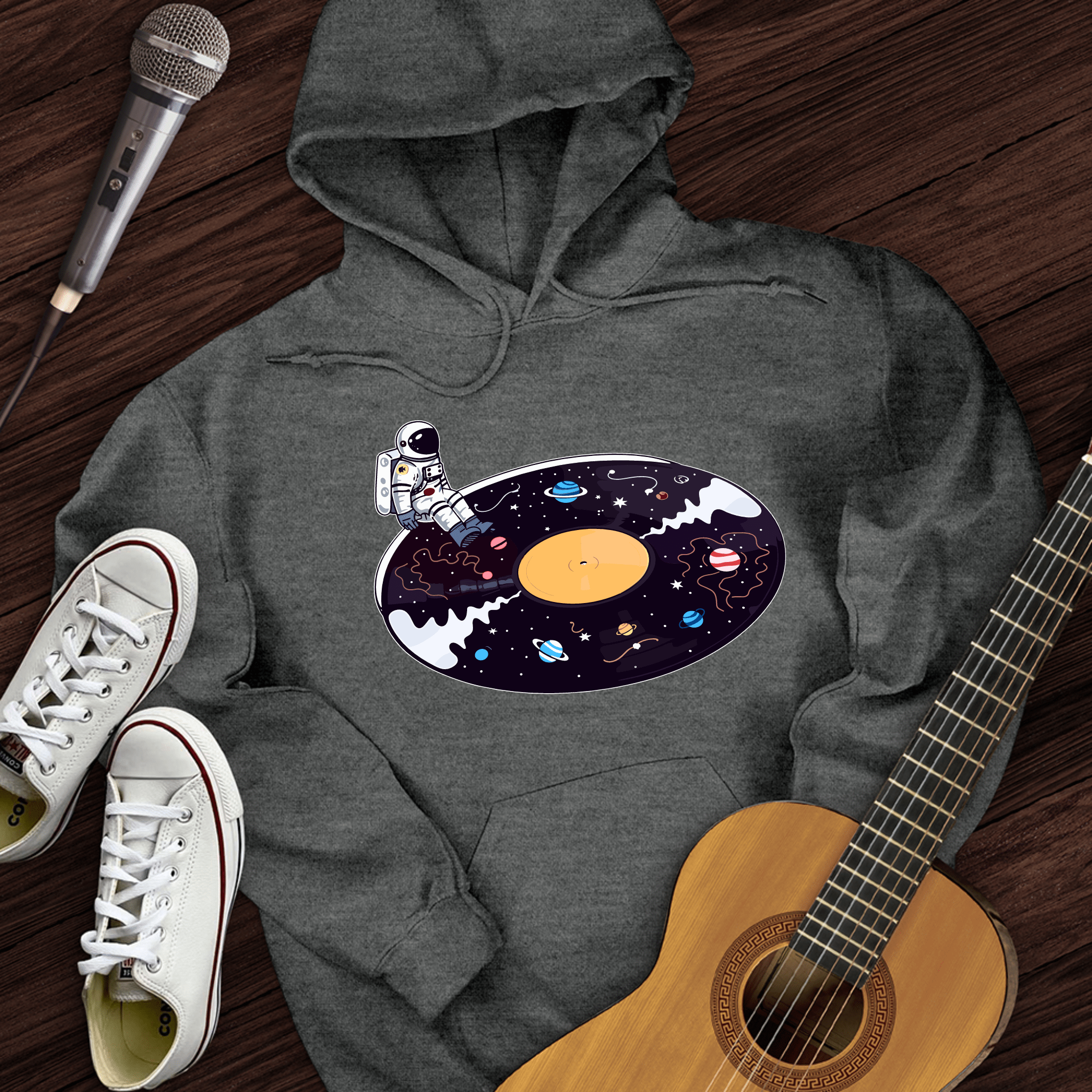 Printify Hoodie Dark Heather / S Cosmic Vinyl Hoodie
