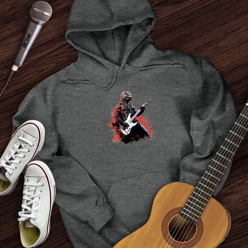 Printify Hoodie Dark Heather / S Dino Lead Guitarist Hoodie