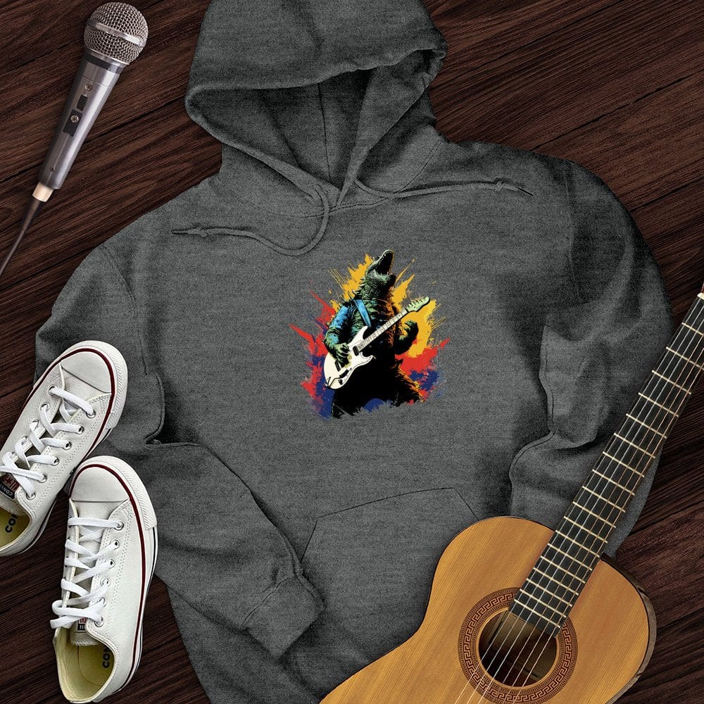 Printify Hoodie Dark Heather / S Dino Rocker Hoodie