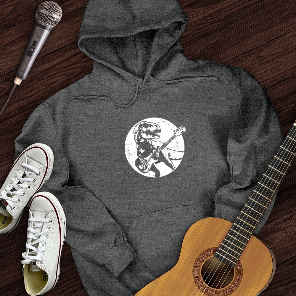 Printify Hoodie Dark Heather / S Dinos Playing Guitar Hoodie