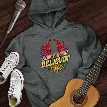 Printify Hoodie Dark Heather / S Don't Stop Believin' Hoodie