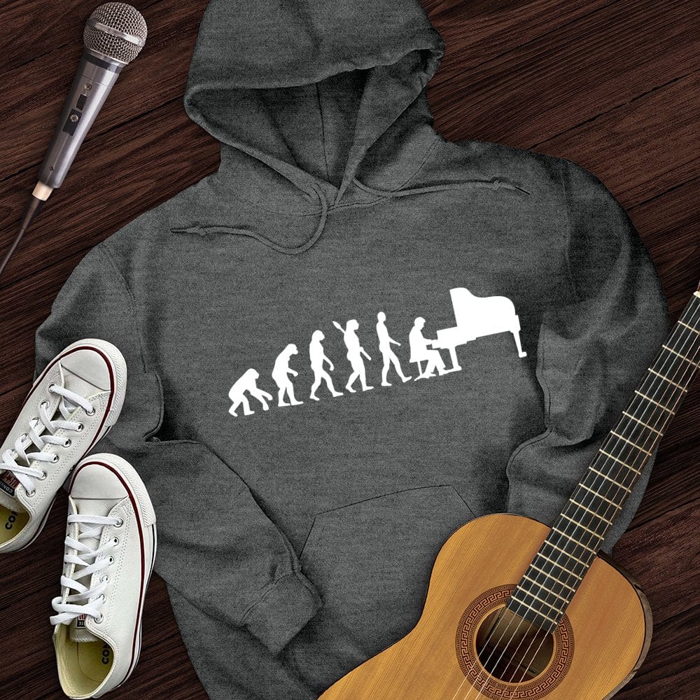 Printify Hoodie Dark Heather / S Evolution Of Pianist Hoodie