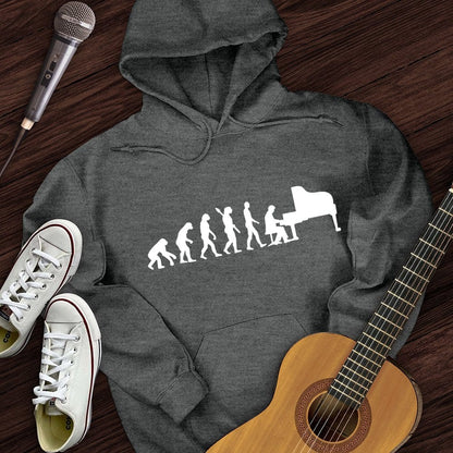 Printify Hoodie Dark Heather / S Evolution Of Pianist Hoodie