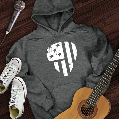 Printify Hoodie Dark Heather / S Flag Pick Hoodie