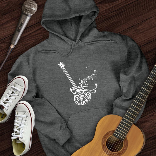 Printify Hoodie Floral Guitar Hoodie