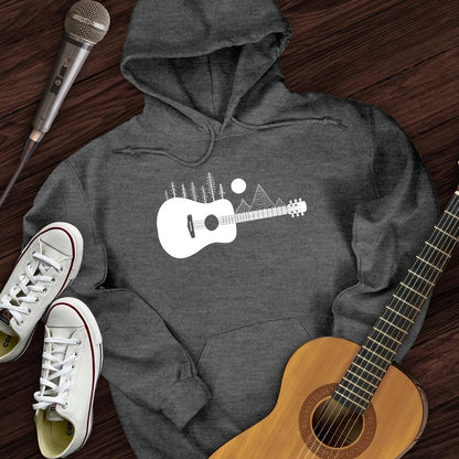 Printify Hoodie Dark Heather / S Guitar Mountain Hoodie