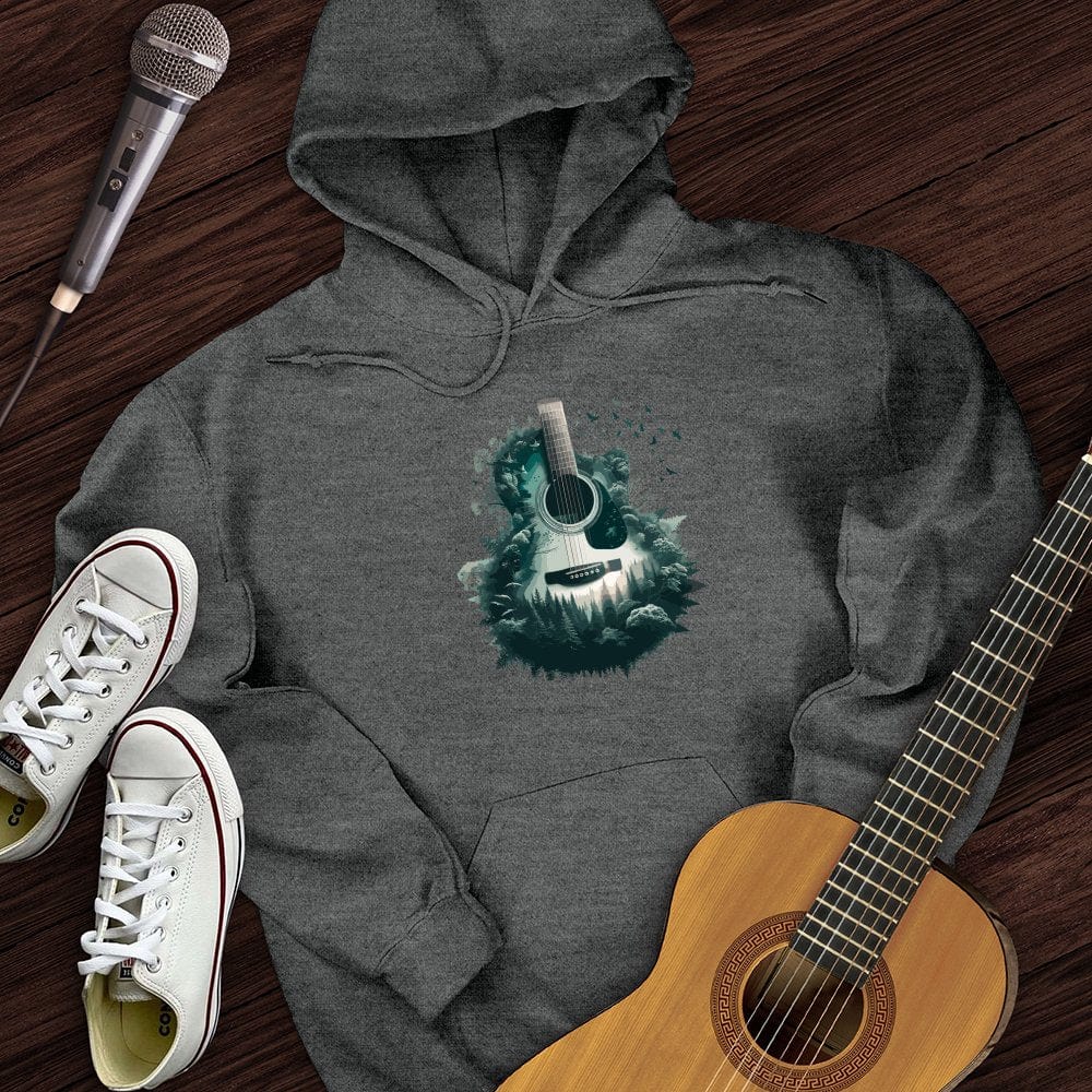 Printify Hoodie Dark Heather / S Guitar Nature Hoodie