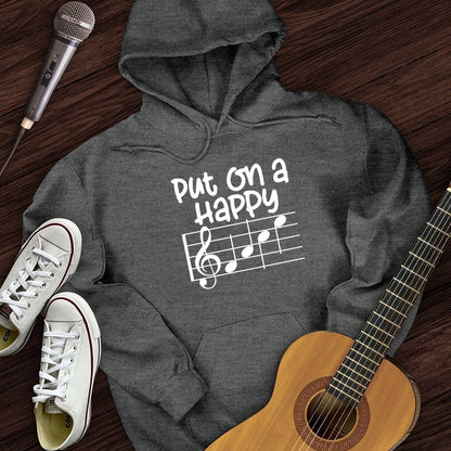Printify Hoodie Dark Heather / S Happy Face Hoodie