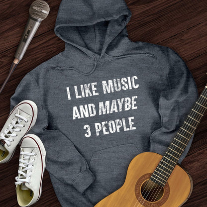 Printify Hoodie Dark Heather / S I Like Music Hoodie