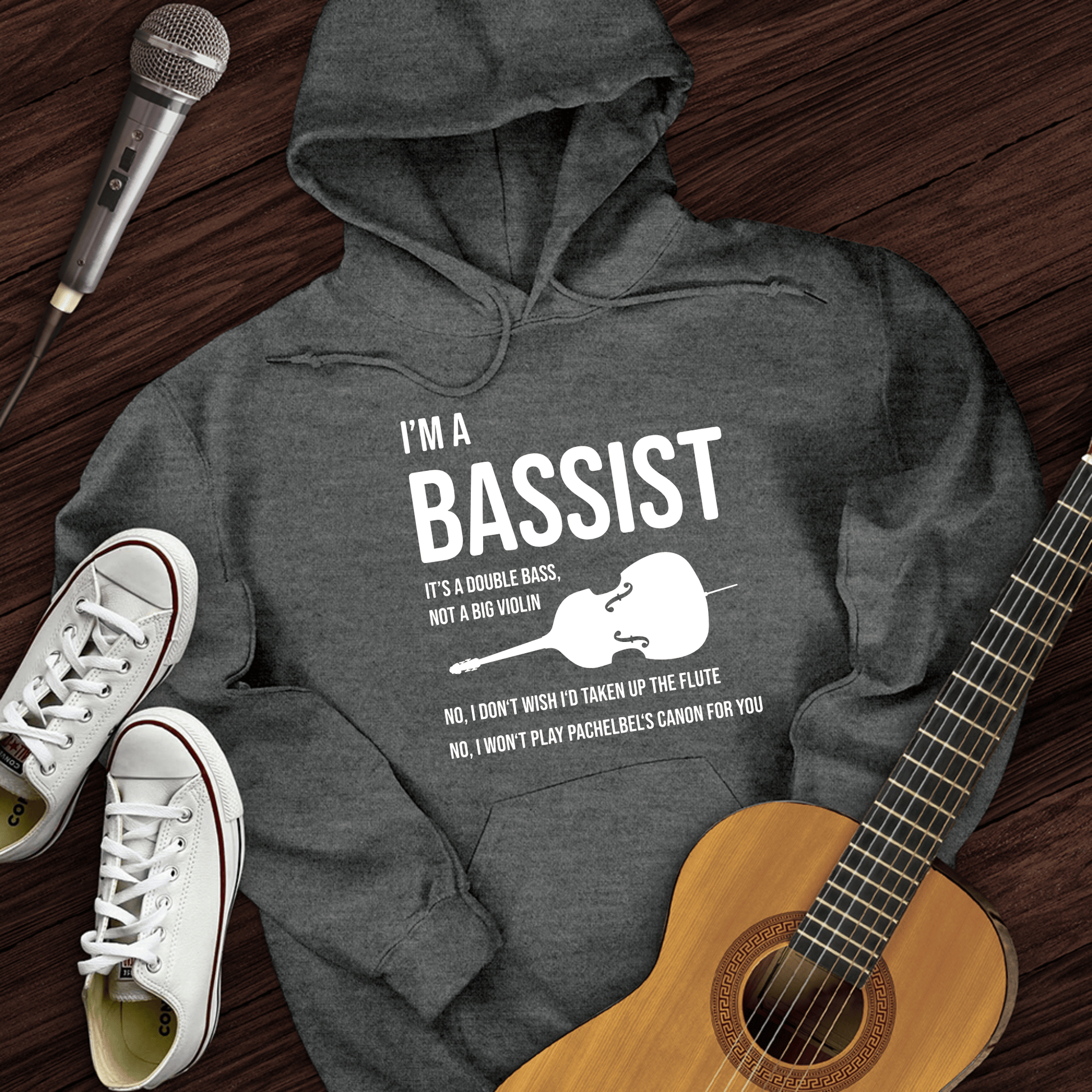 Printify Hoodie Dark Heather / S I'm A Bassist Hoodie