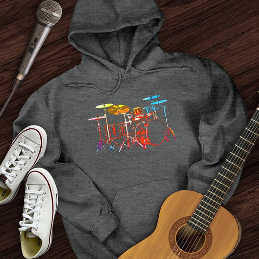 Printify Hoodie Dark Heather / S Rainbow Drums Hoodie