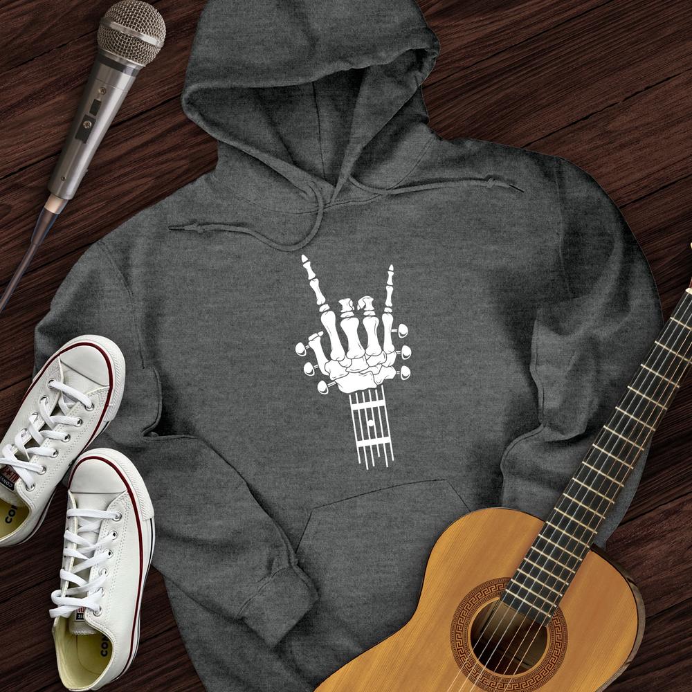 Printify Hoodie Dark Heather / S Skeleton Guitar Hoodie