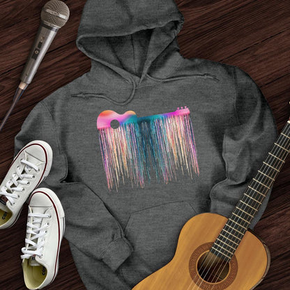 Printify Hoodie Dark Heather / S Trippy Guitar Hoodie