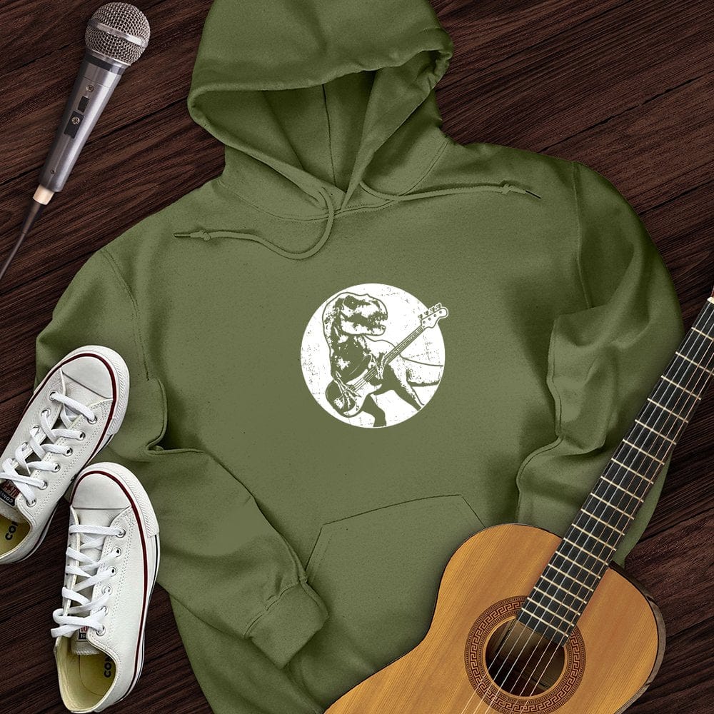 Printify Hoodie Dinos Playing Guitar Hoodie