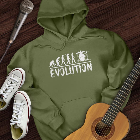 Printify Hoodie Drummer Evolution Hoodie