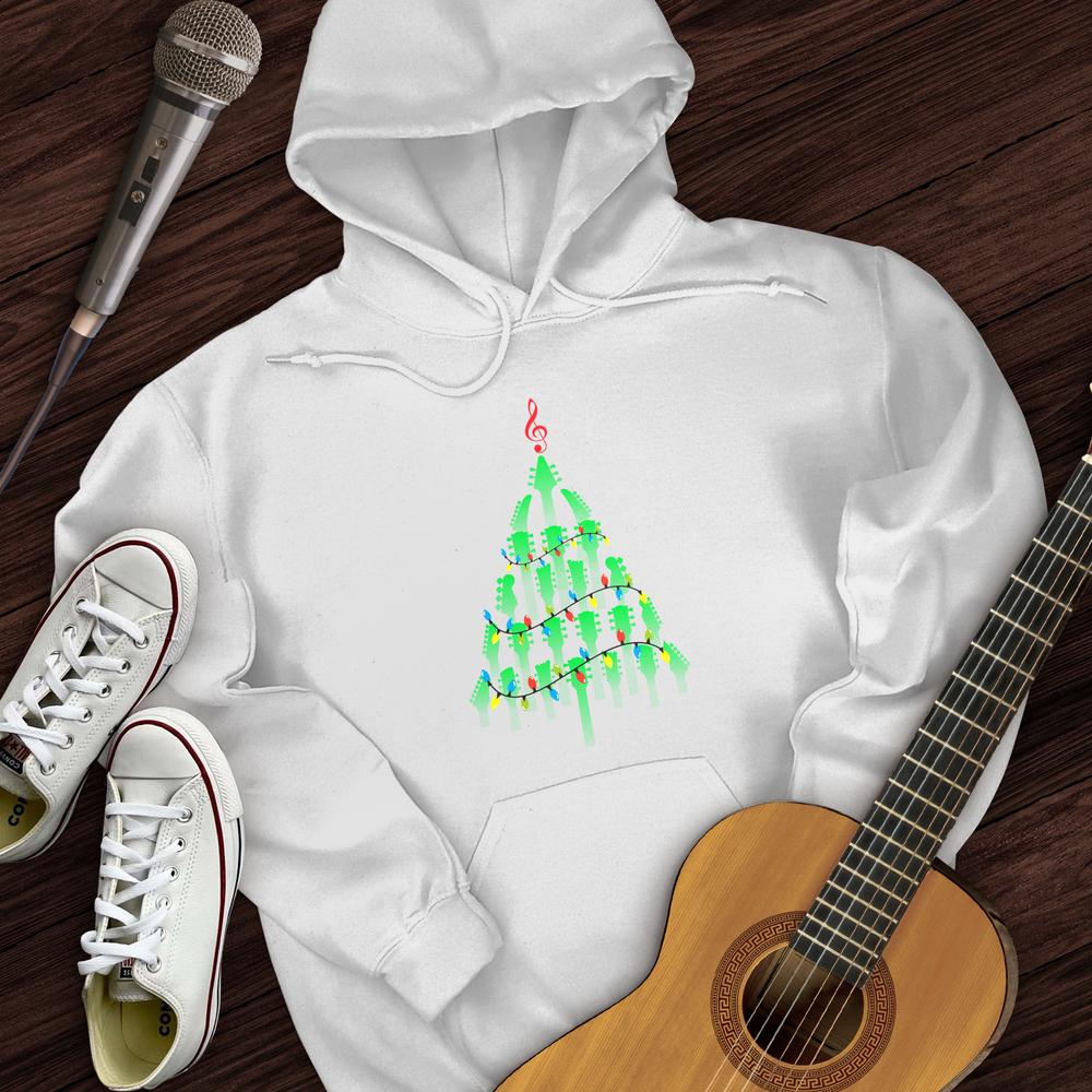 Printify Hoodie Guitar Christmas Tree Hoodie