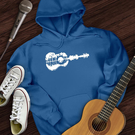 Printify Hoodie Guitar Landscape Hoodie