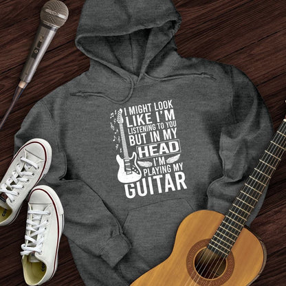 Printify Hoodie In My Head Guitar Hoodie