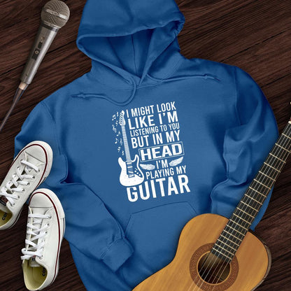 Printify Hoodie In My Head Guitar Hoodie
