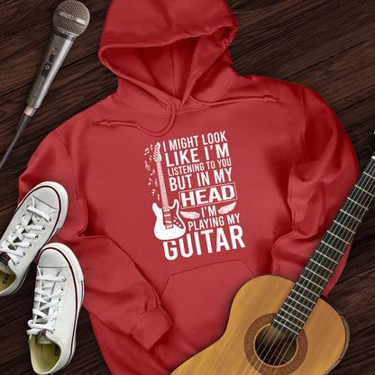Printify Hoodie In My Head Guitar Hoodie