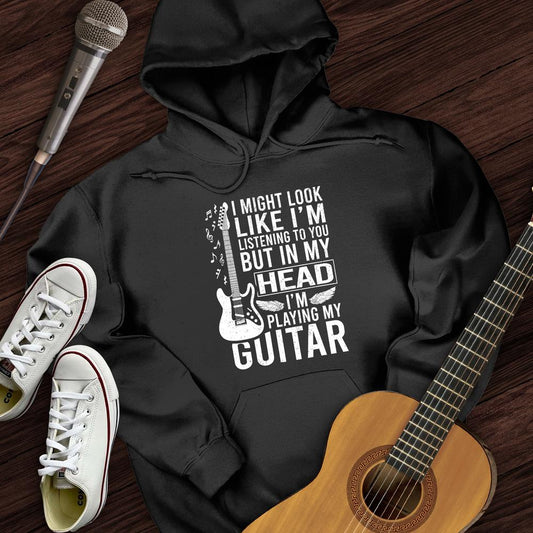 Printify Hoodie In My Head Guitar Hoodie