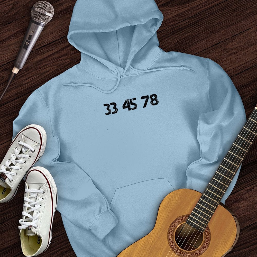 Printify Hoodie Light Blue / S 33-45-78 RPM Turntable Hoodie