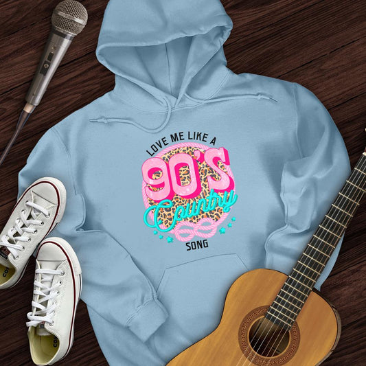 Printify Hoodie Light Blue / S 90s Country Song Hoodie