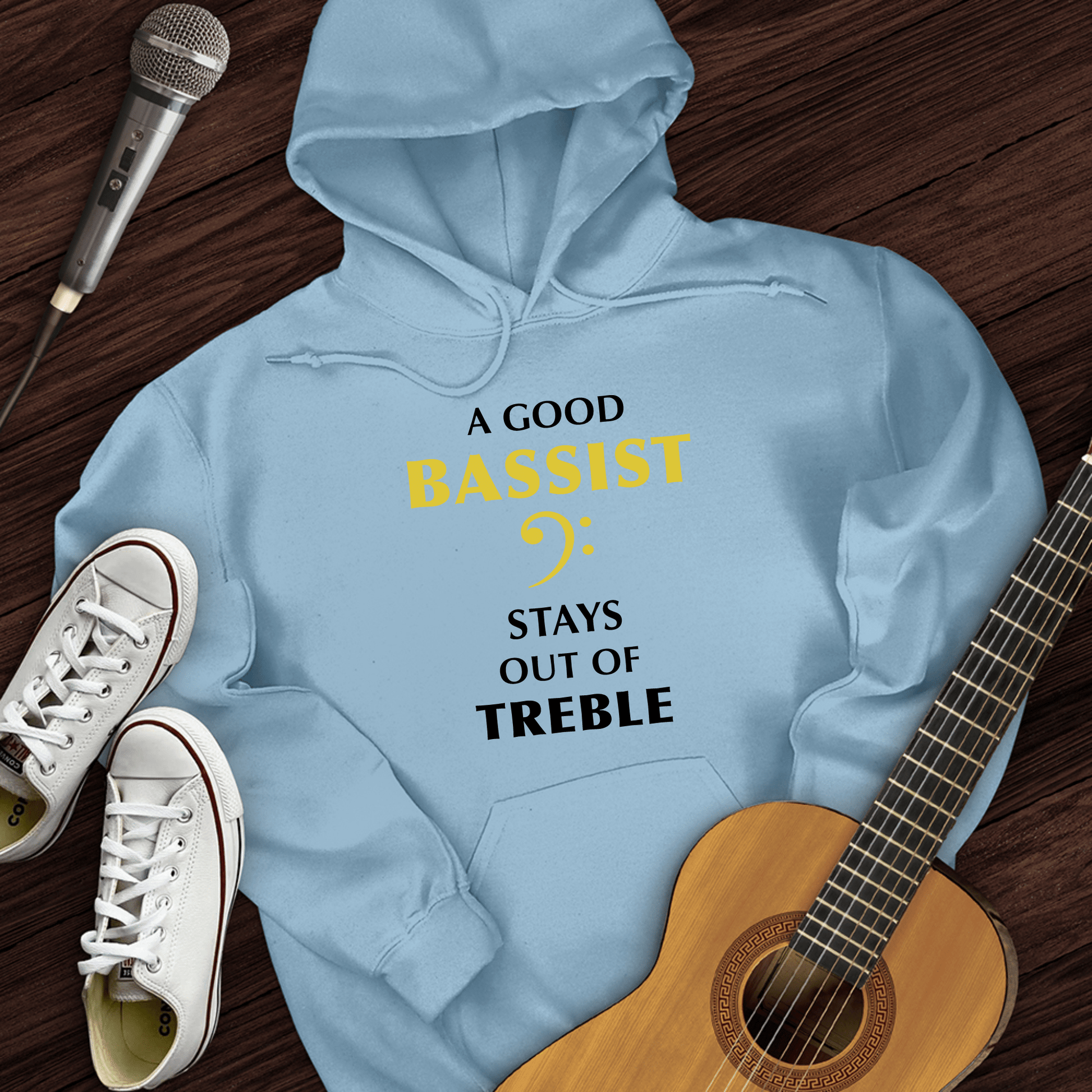 Printify Hoodie Light Blue / S A Good Bassist Hoodie