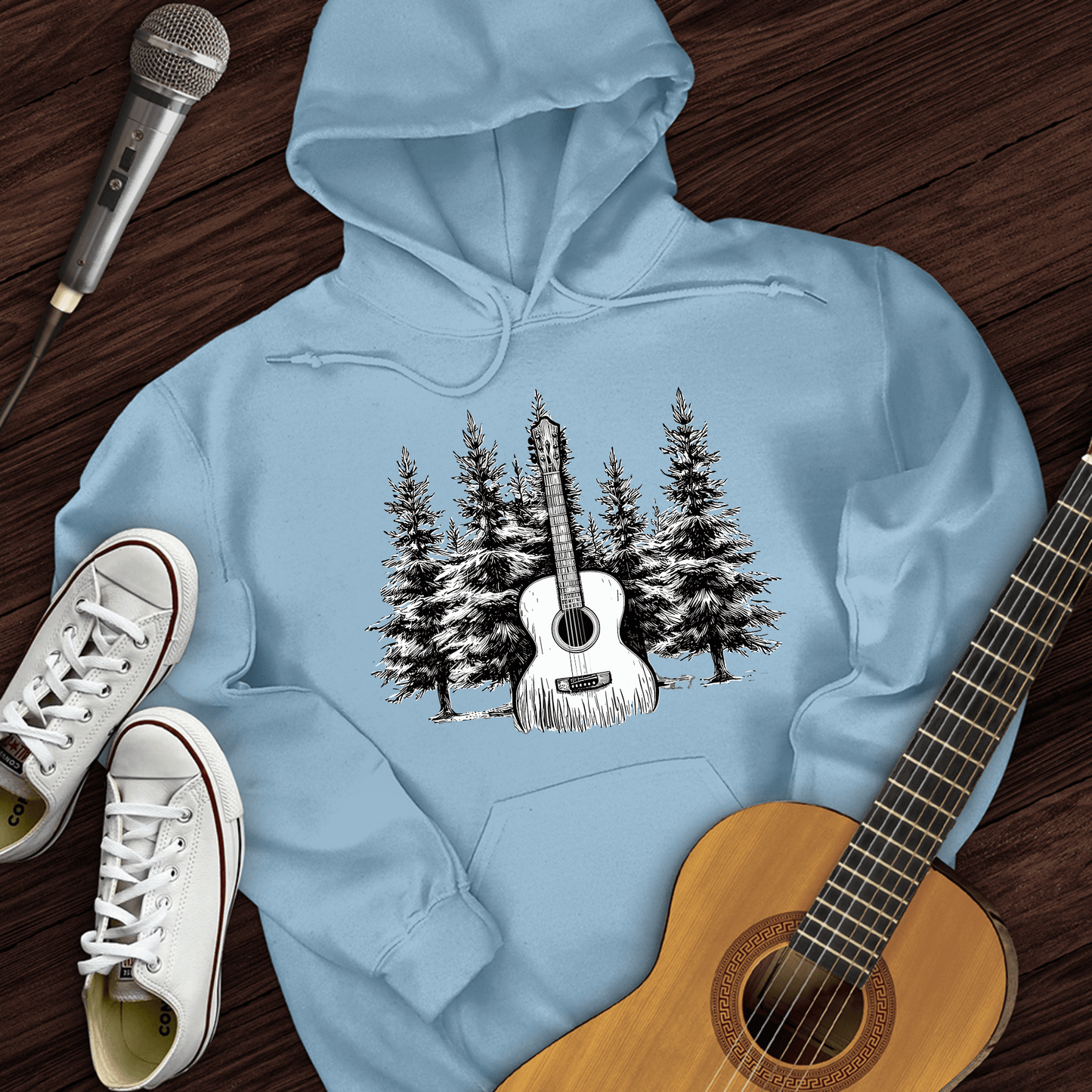 Printify Hoodie Light Blue / S Acoustic Pines Hoodie