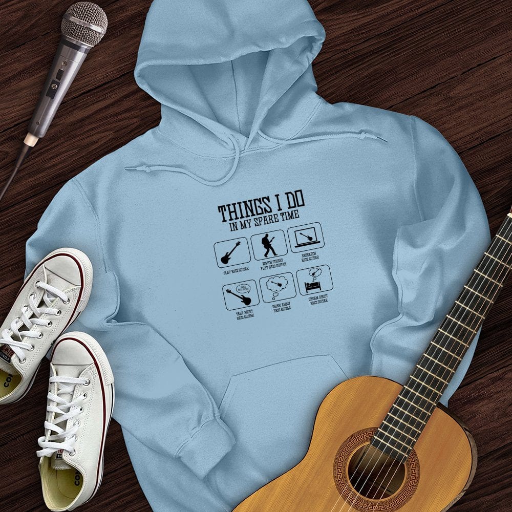 Printify Hoodie Light Blue / S All I Do is Bass Guitar Hoodie