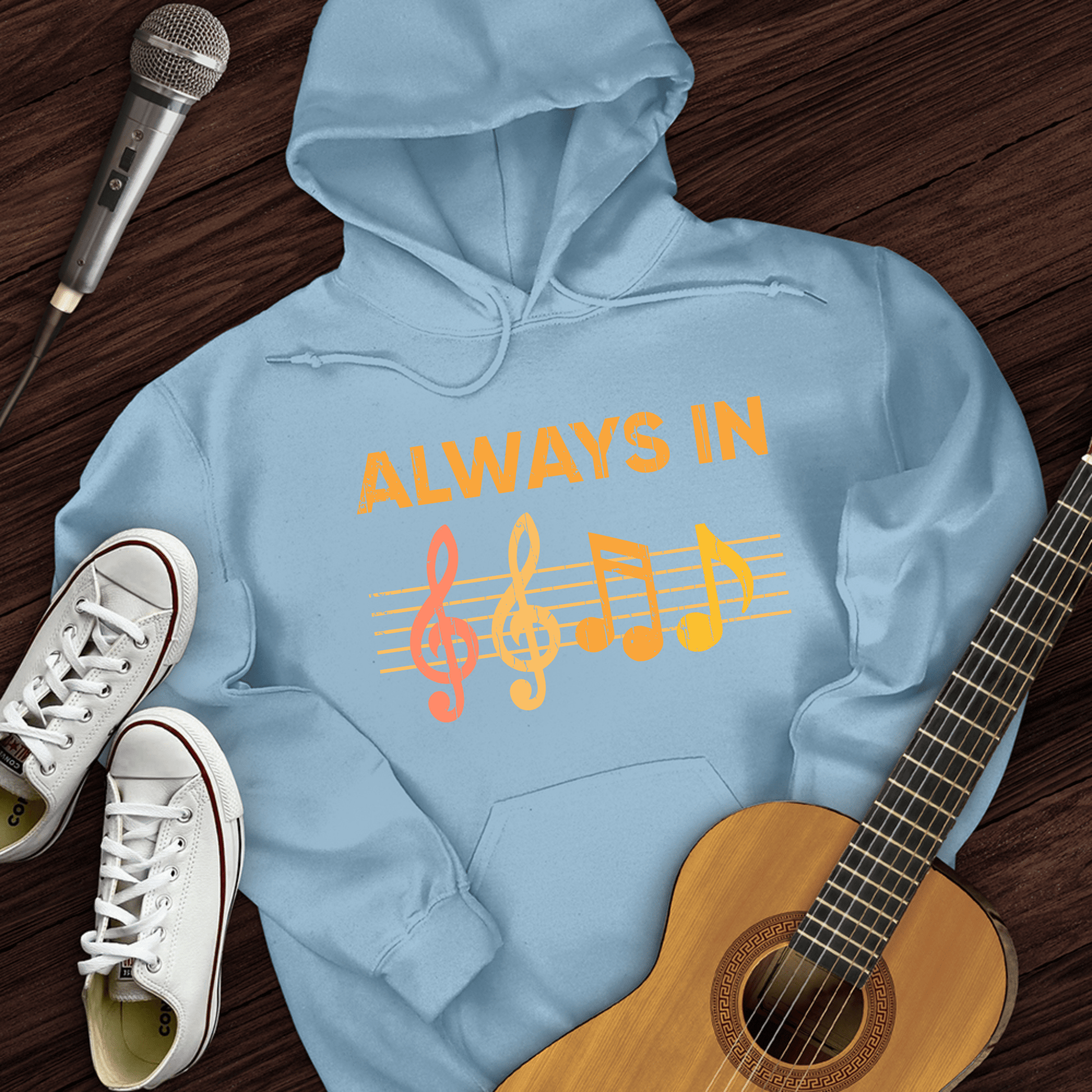 Printify Hoodie Light Blue / S Always In Hoodie