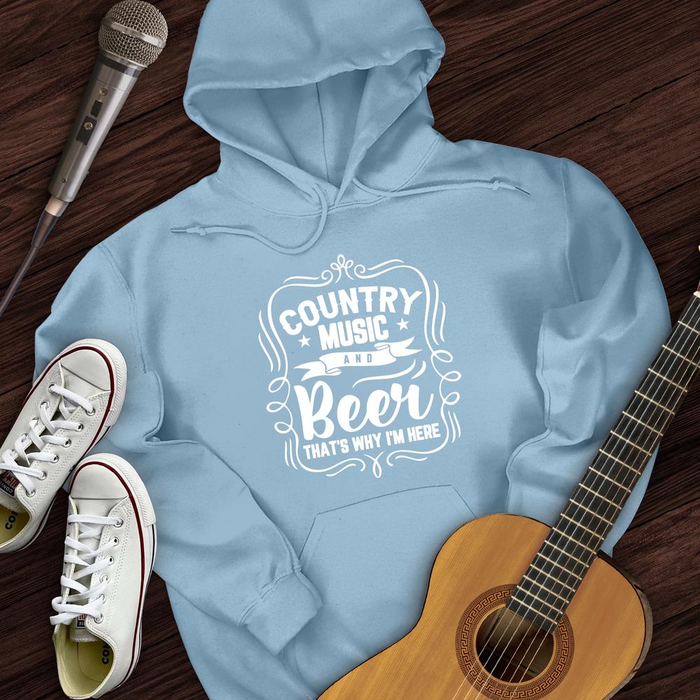 Printify Hoodie Light Blue / S Beer and Country Hoodie