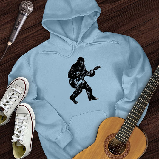 Printify Hoodie Light Blue / S Bigfoot Playing Guitar Hoodie